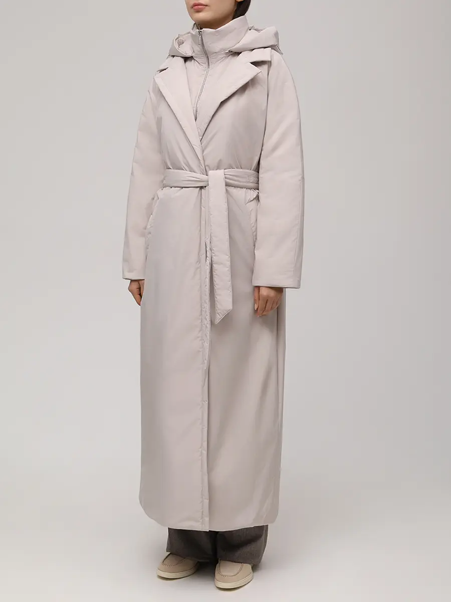 Пуховик однотонный