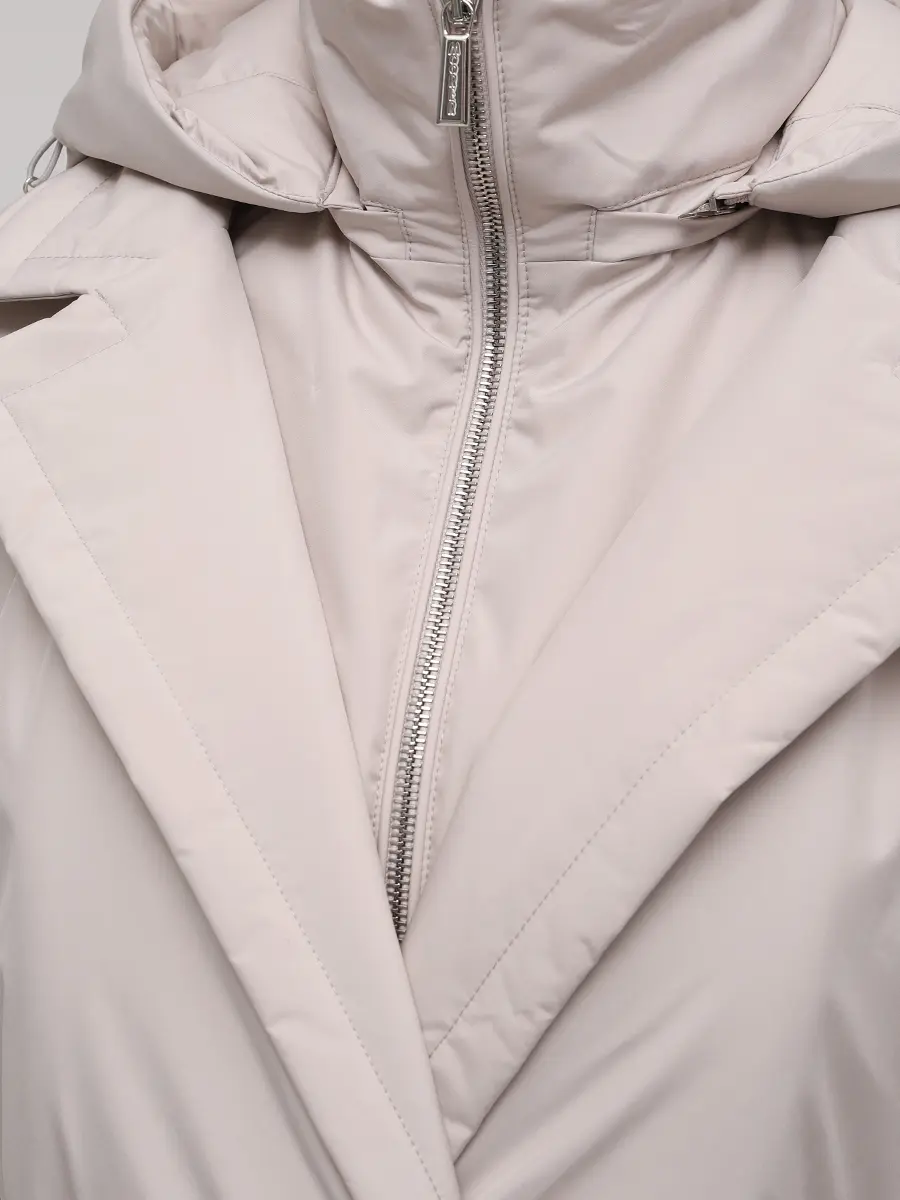 Пуховик однотонный