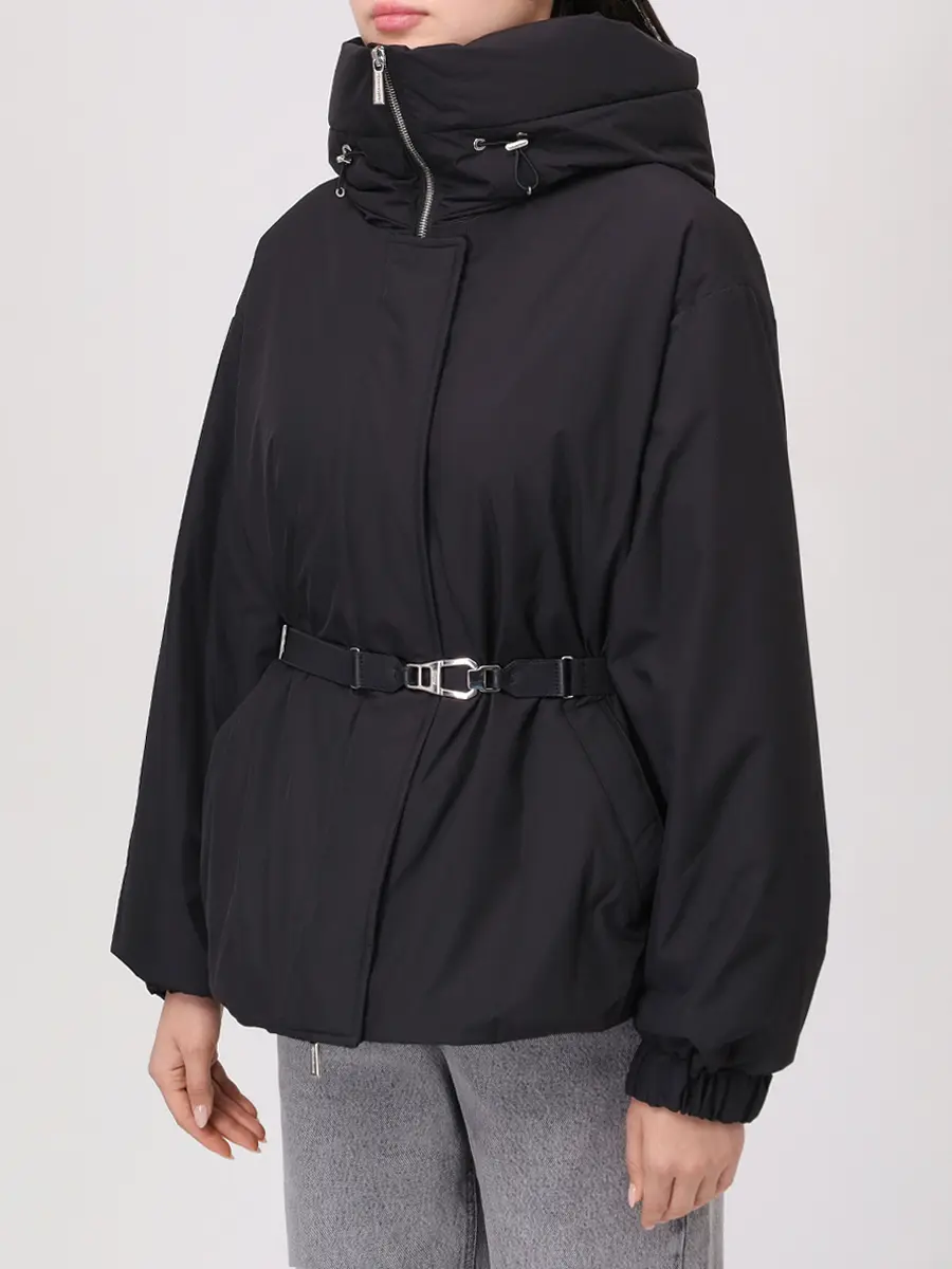 Пуховик однотонный