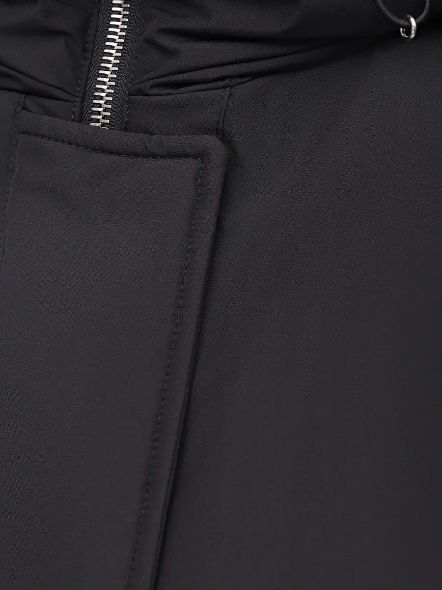 Пуховик однотонный