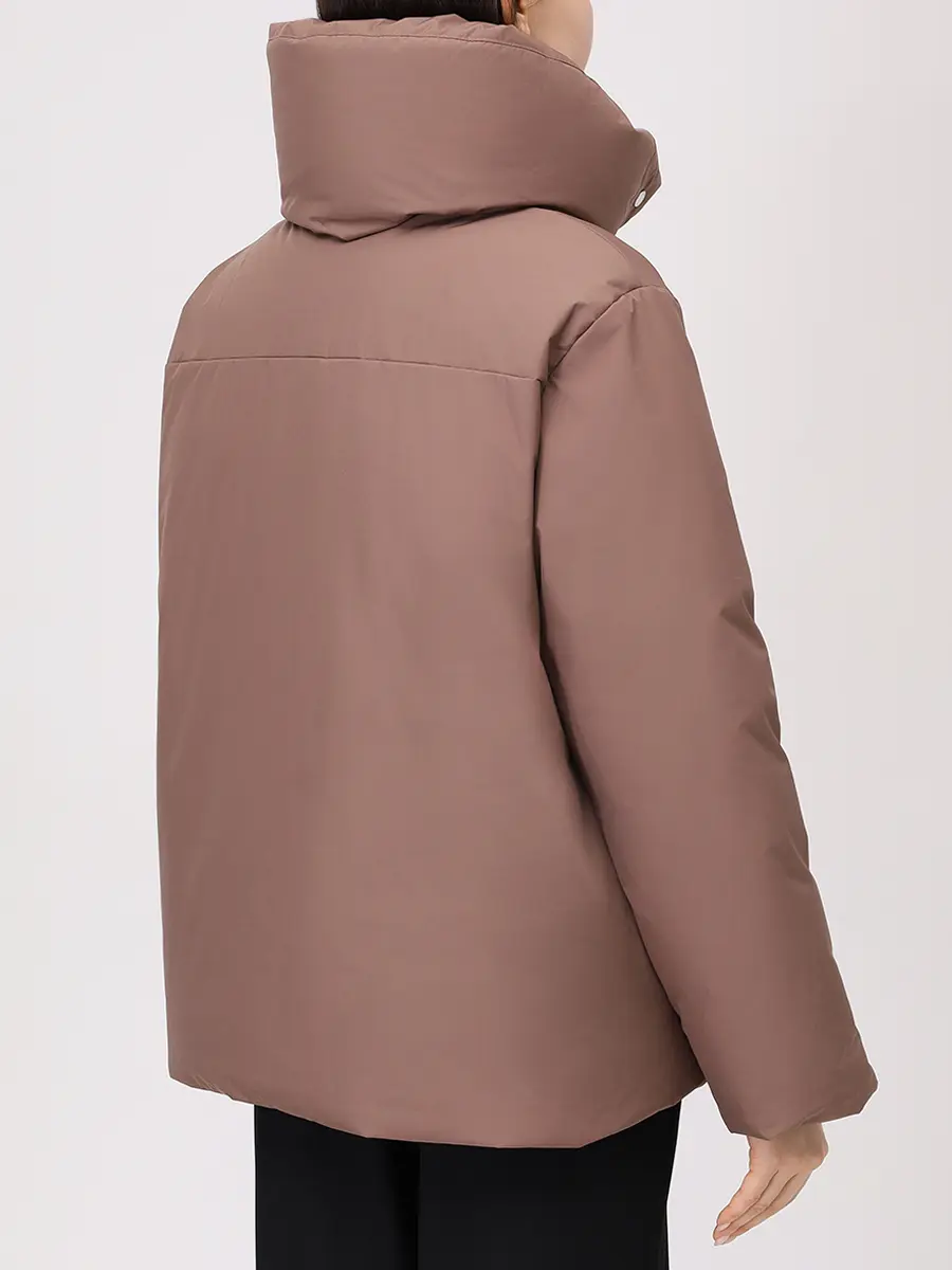 Пуховик однотонный