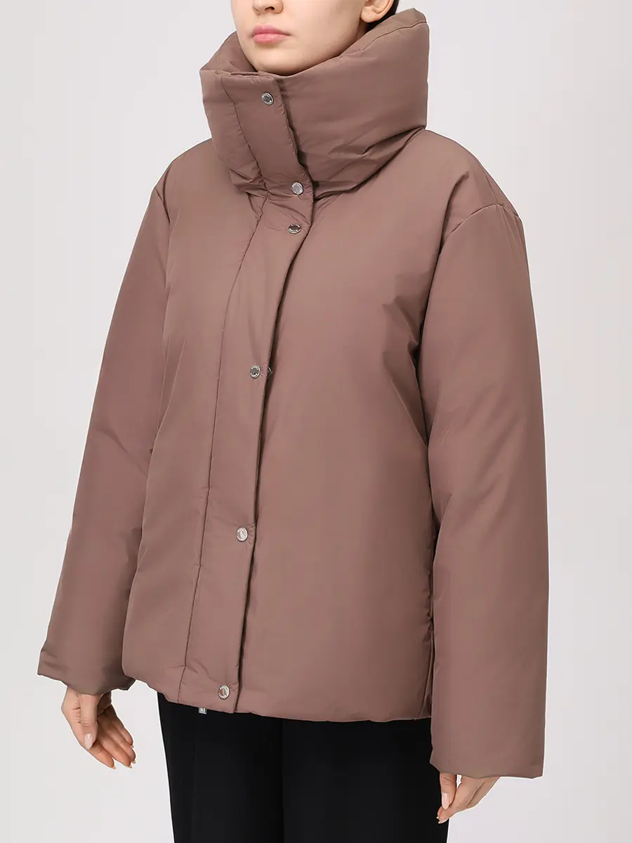 Пуховик однотонный