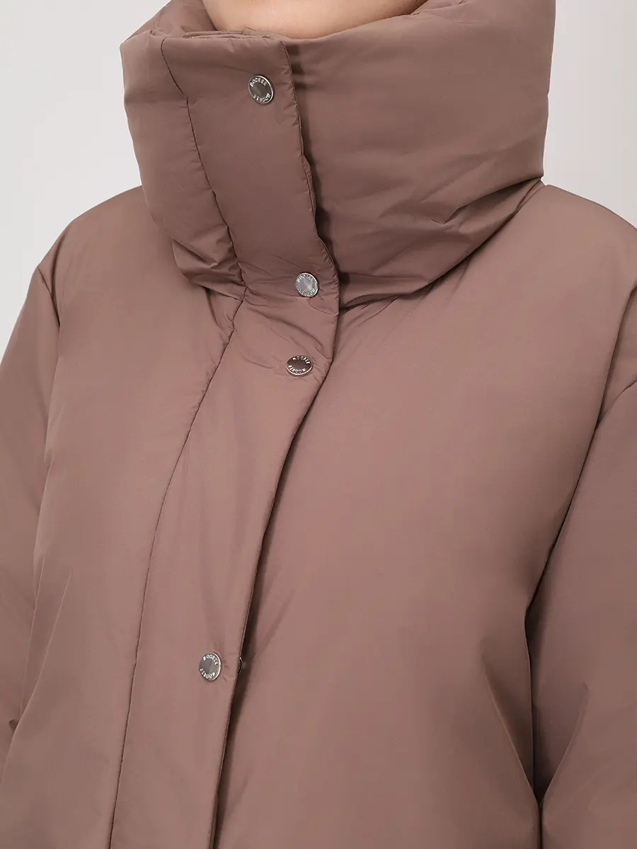 Пуховик однотонный