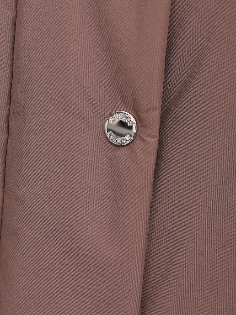 Пуховик однотонный