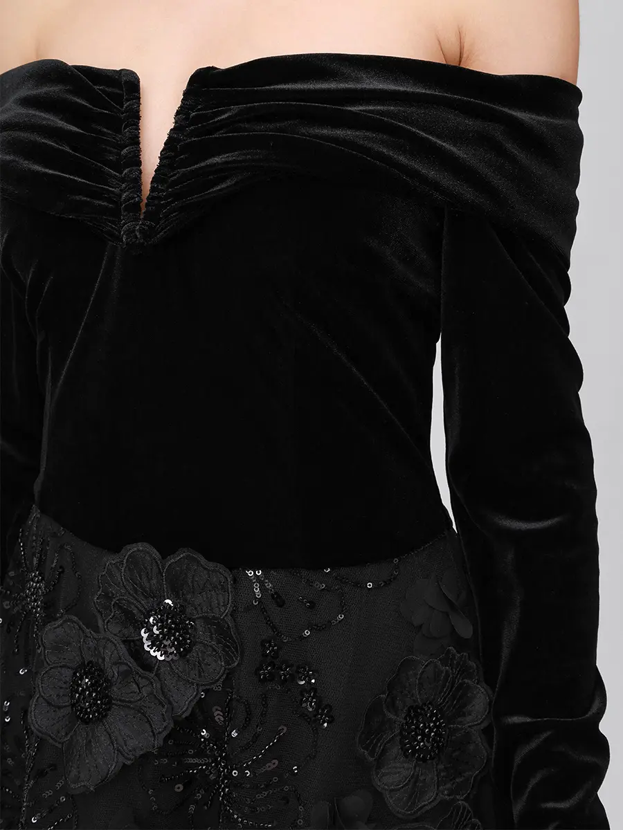 Платье комбинированное