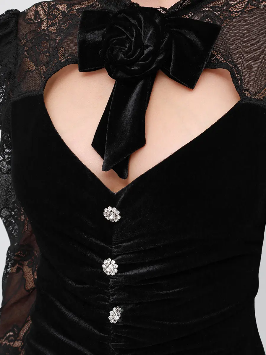 Платье комбинированное