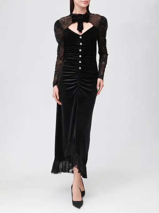 Платье комбинированное NISSA