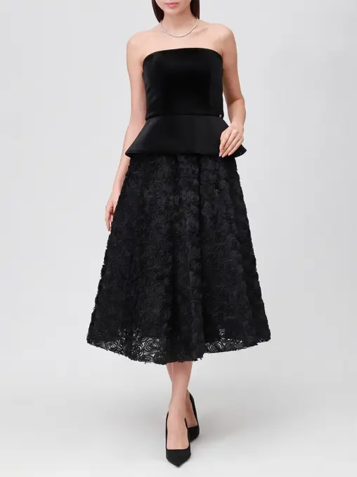 Платье комбинированное NISSA