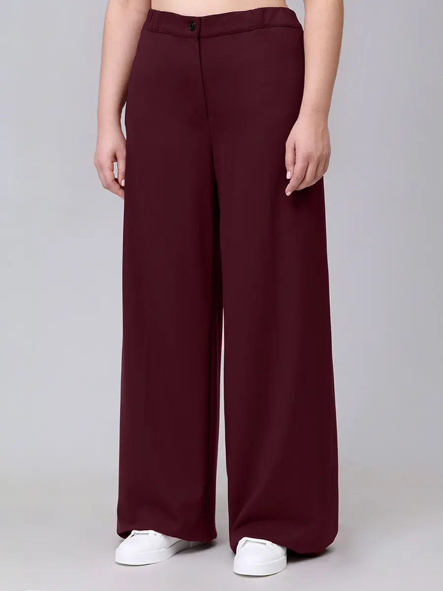 Брюки однотонные