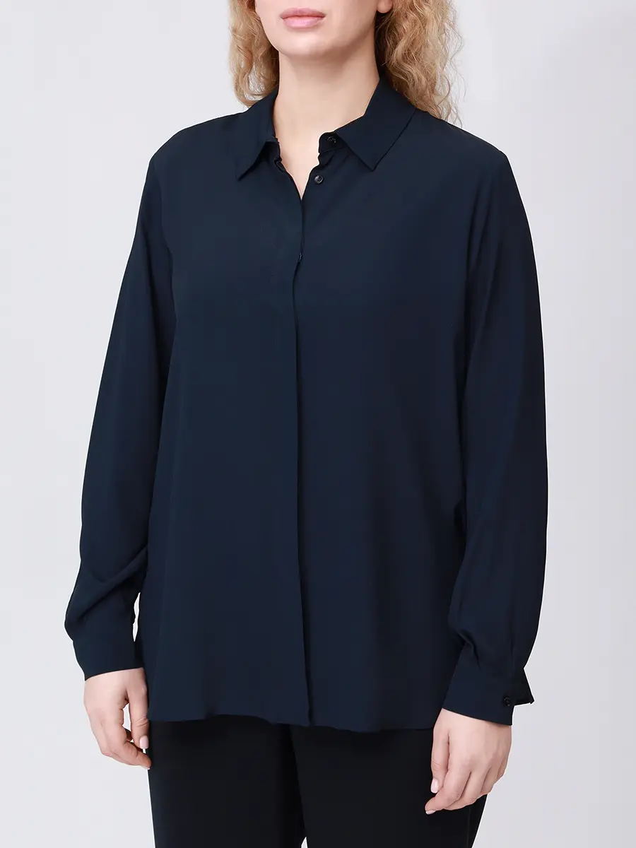 Блуза однотонная