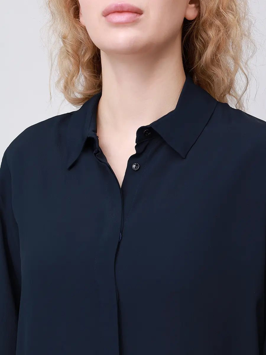 Блуза однотонная