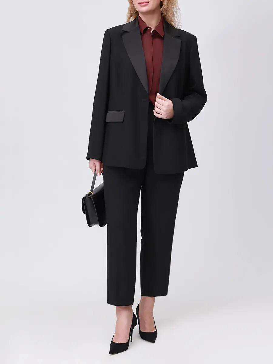 Блуза однотонная