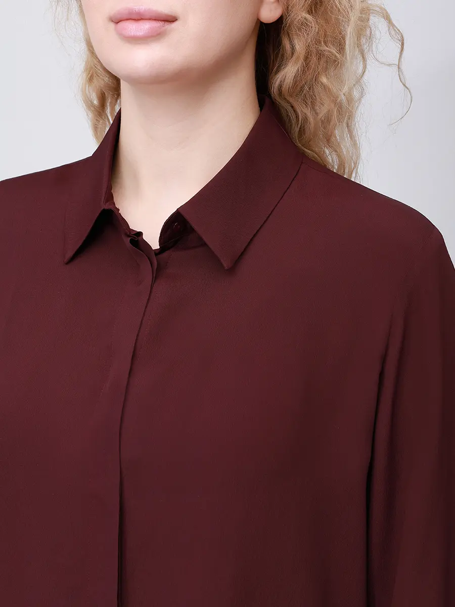 Блуза однотонная