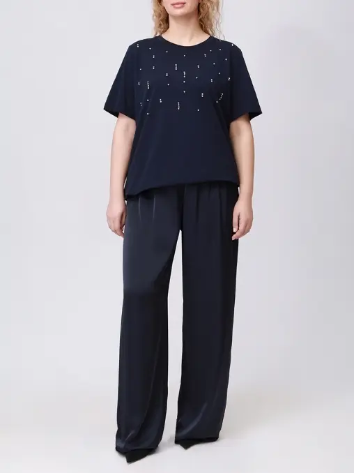 Футболка с кристаллами PERSONA BY MARINA RINALDI