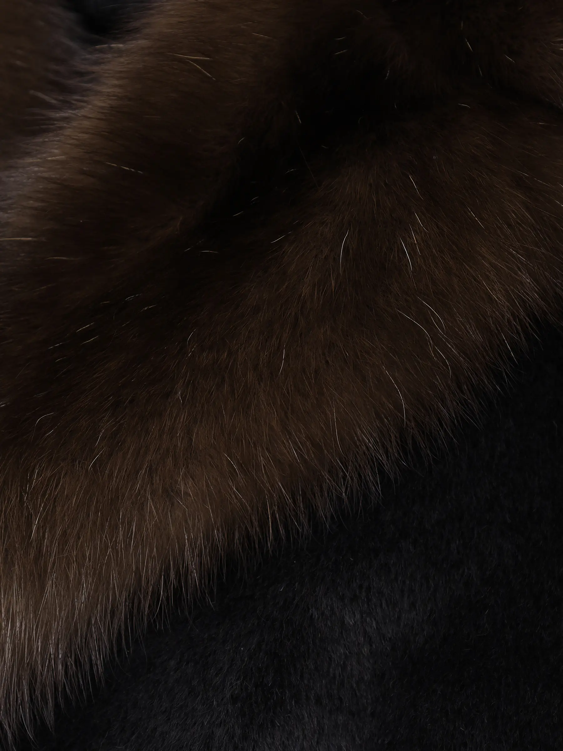 Пальто из шерсти альпака с мехом соболя