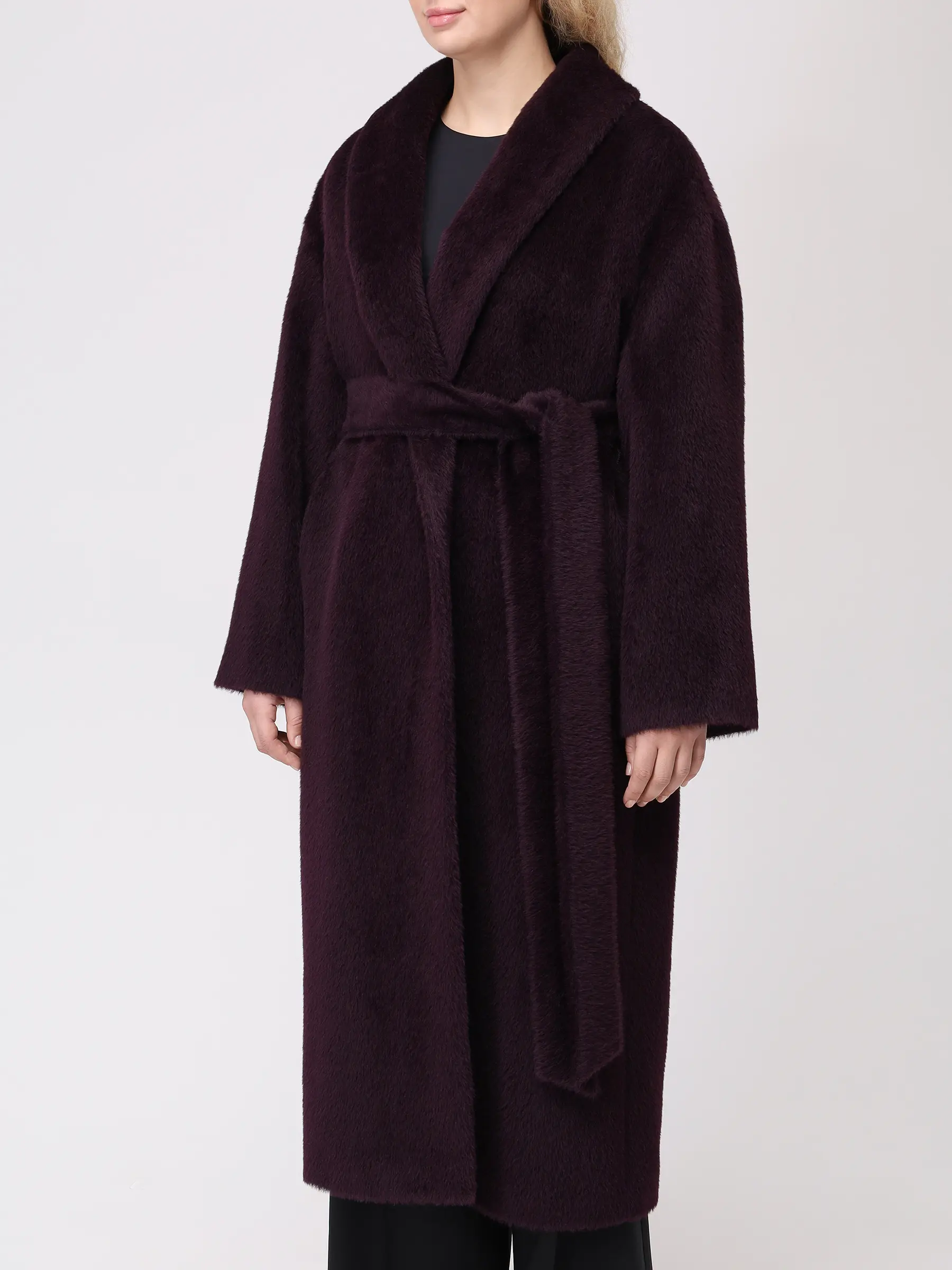 Пальто из шерсти альпака