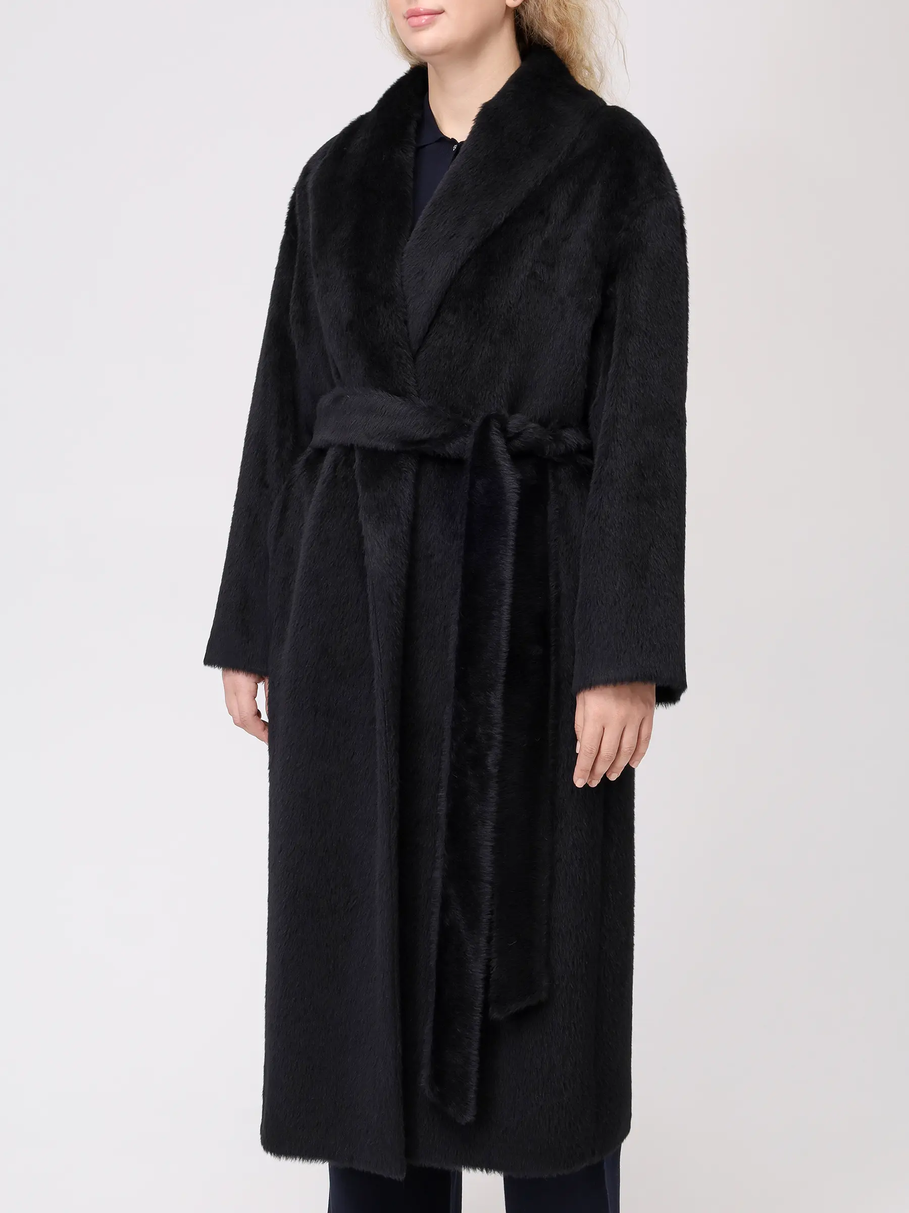 Пальто из шерсти альпака