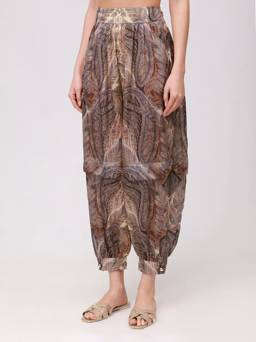 Брюки шелковые