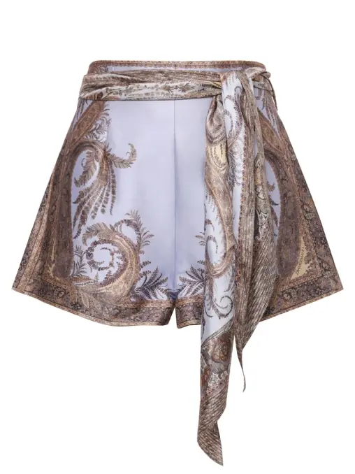 Шорты из шелка и хлопка ZIMMERMANN