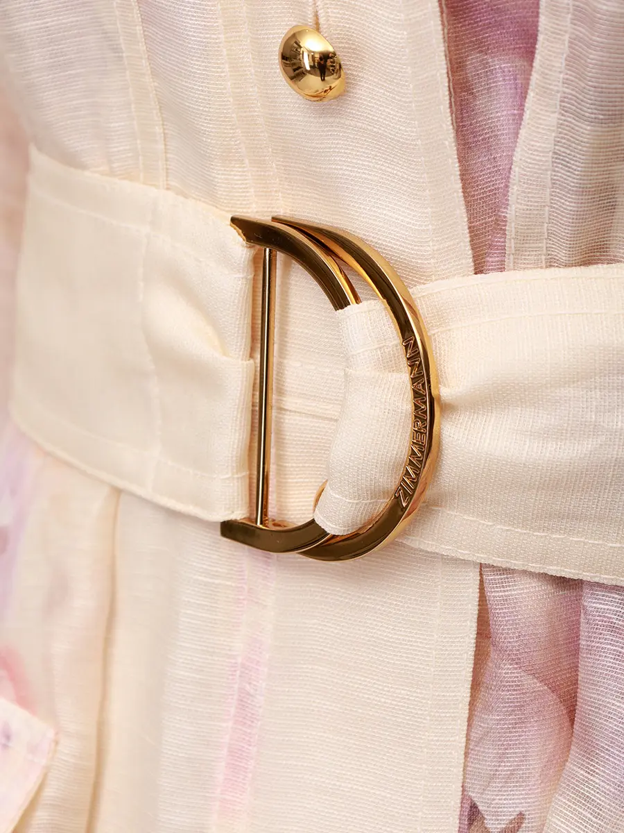 Платье из шелка и льна