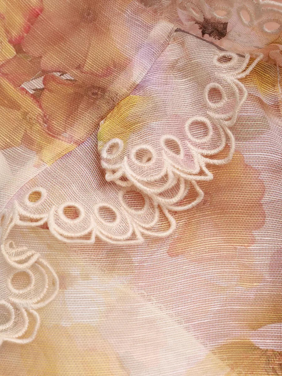 Блуза из шелка и льна