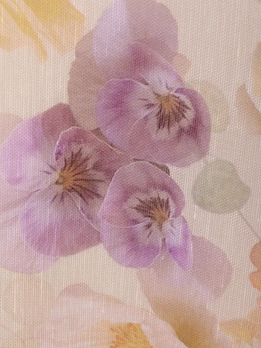 Юбка из шелка и льна