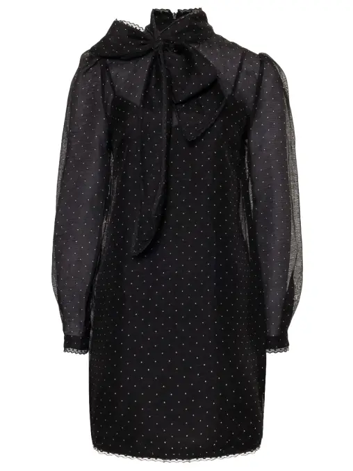 Платье из шелка и льна ZIMMERMANN