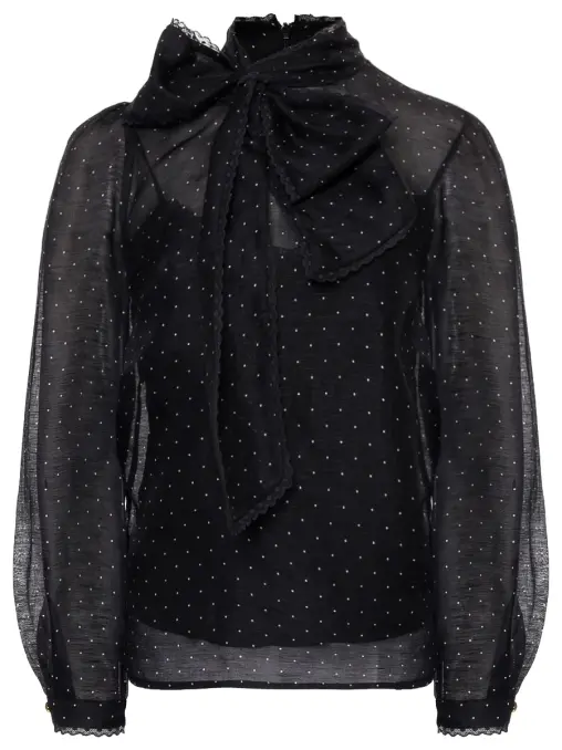 Блуза из шелка и льна ZIMMERMANN