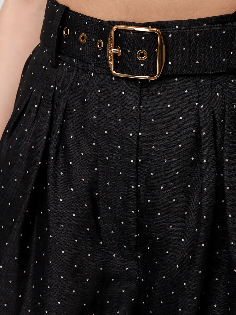 Брюки из шелка и льна