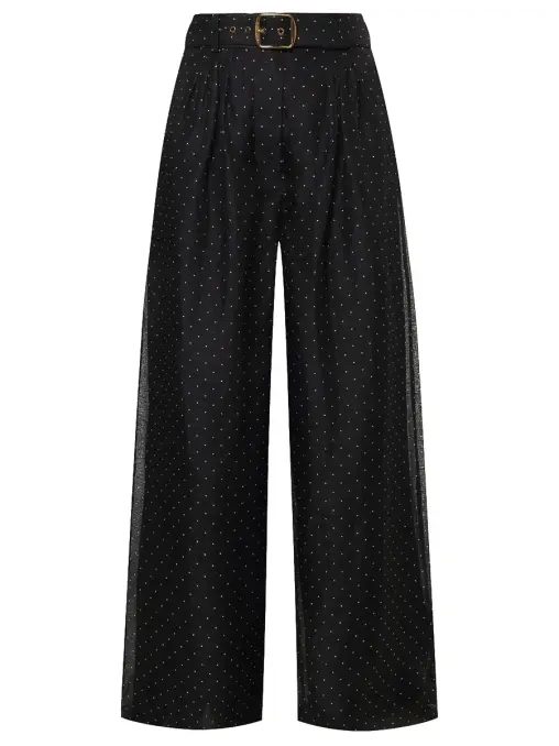 Брюки из шелка и льна ZIMMERMANN