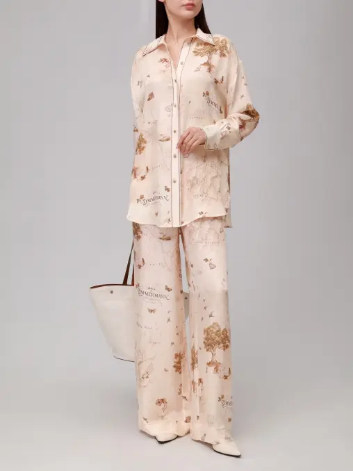 Рубашка с принтом ZIMMERMANN