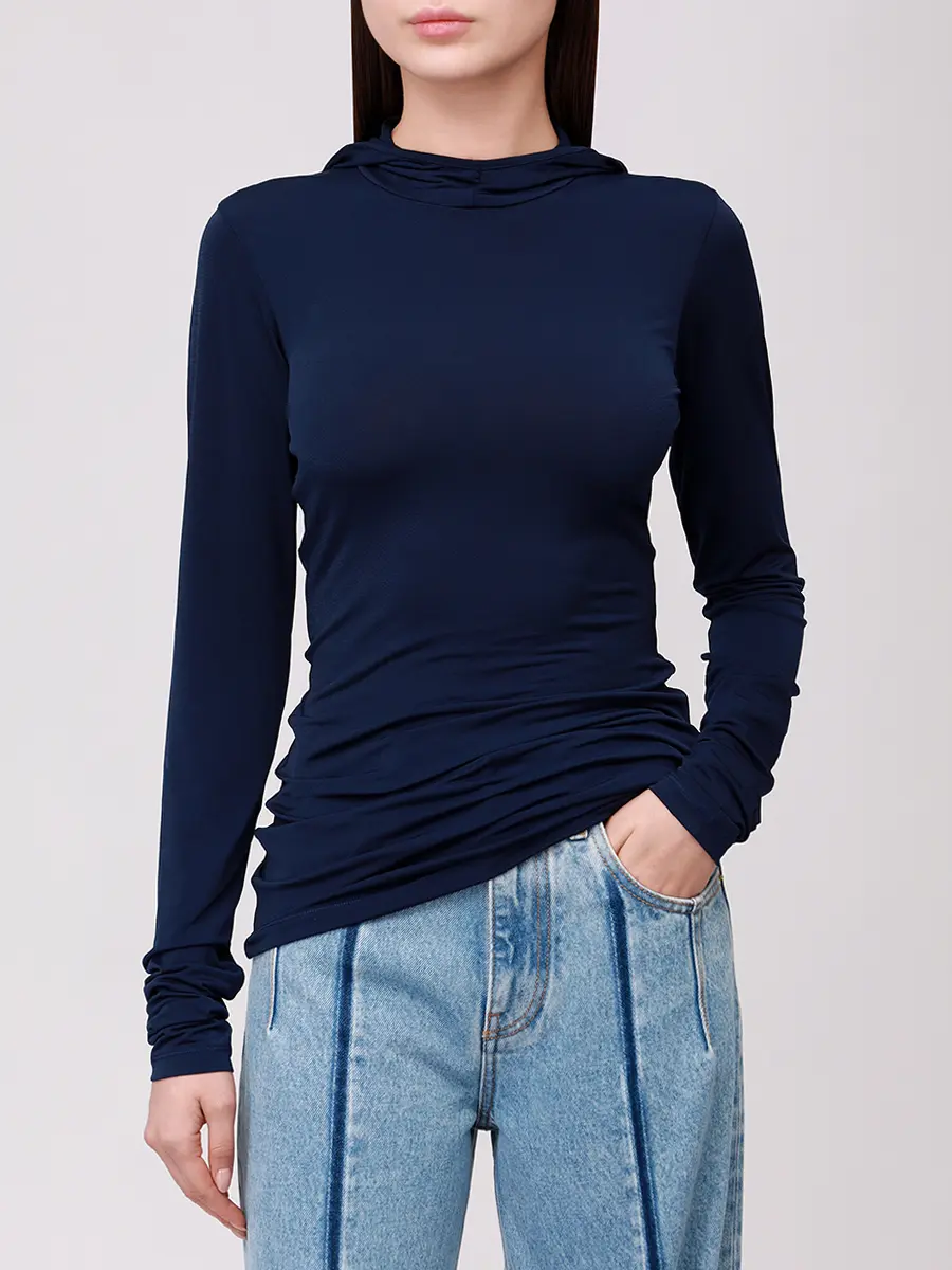 Лонгслив с капюшоном