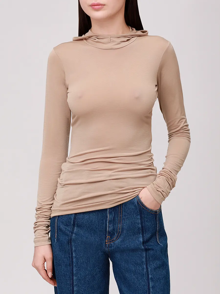 Лонгслив с капюшоном