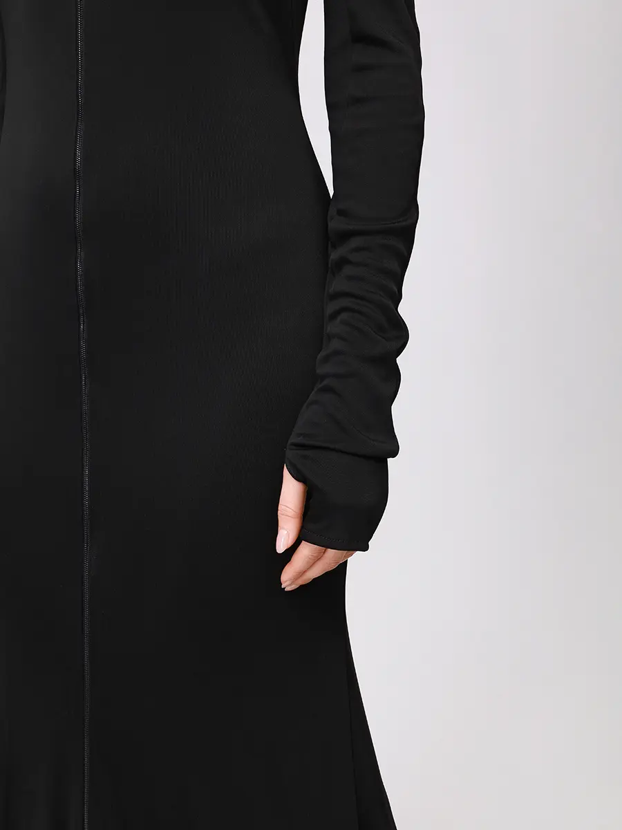 Платье из вискозы с экомехом