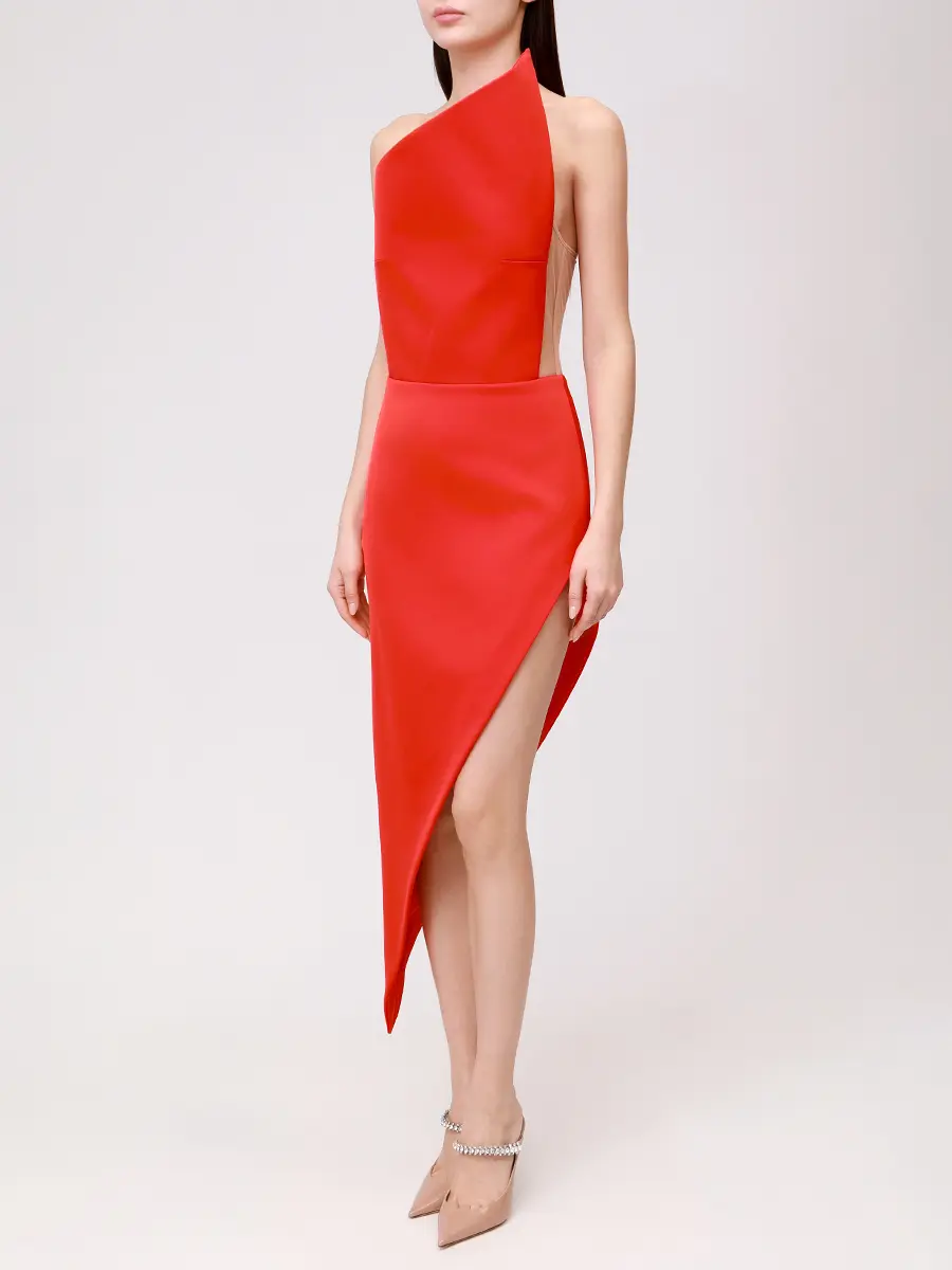 Платье однотонное