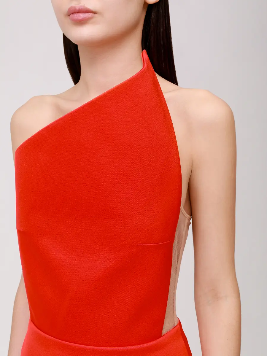 Платье однотонное