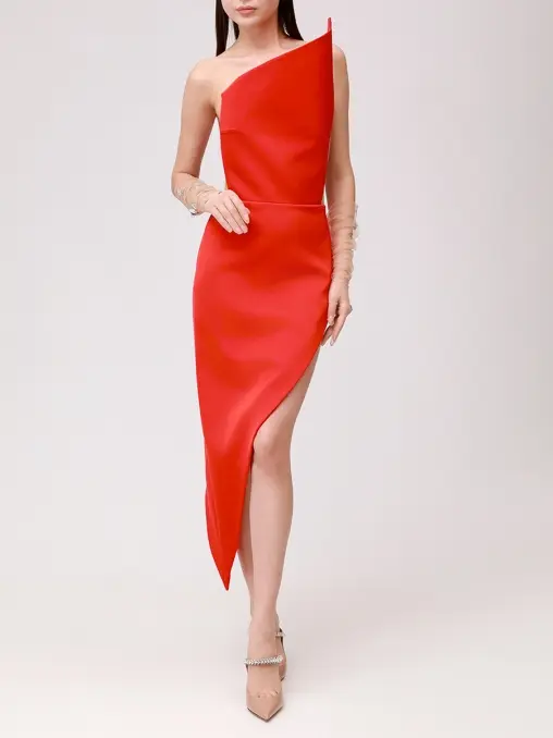 Платье однотонное DAVID KOMA