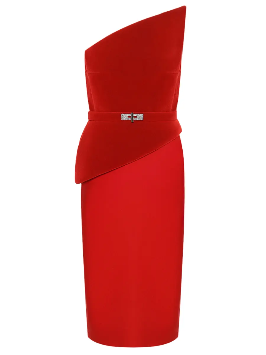 Платье однотонное