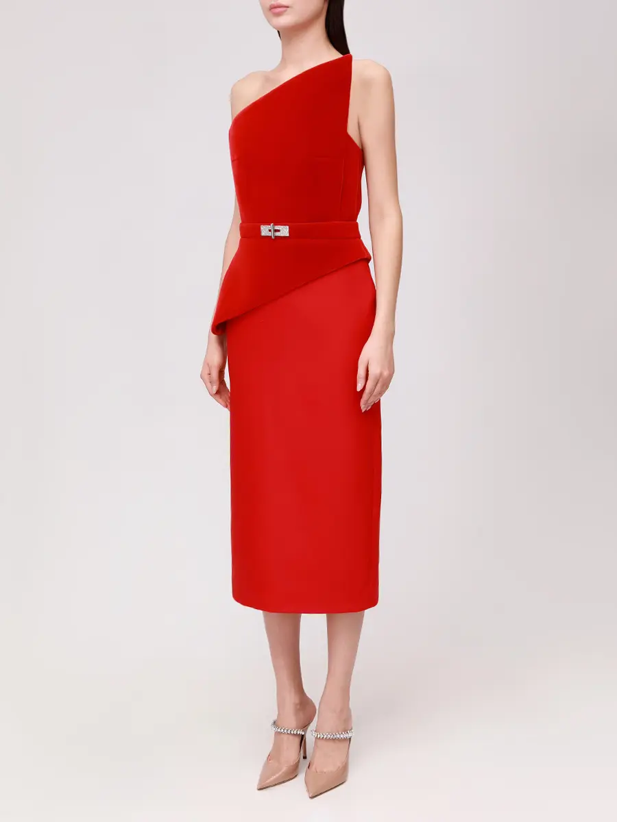 Платье однотонное