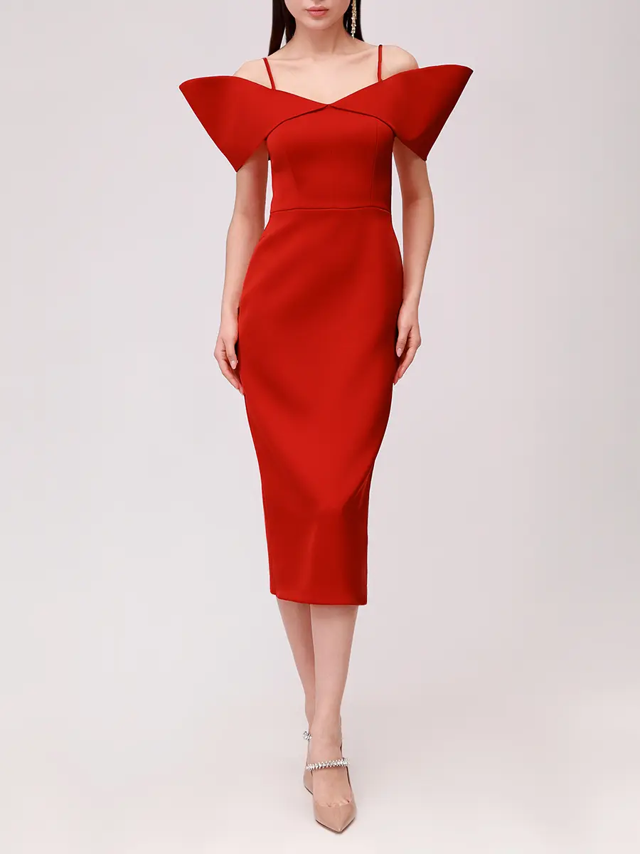 Платье однотонное