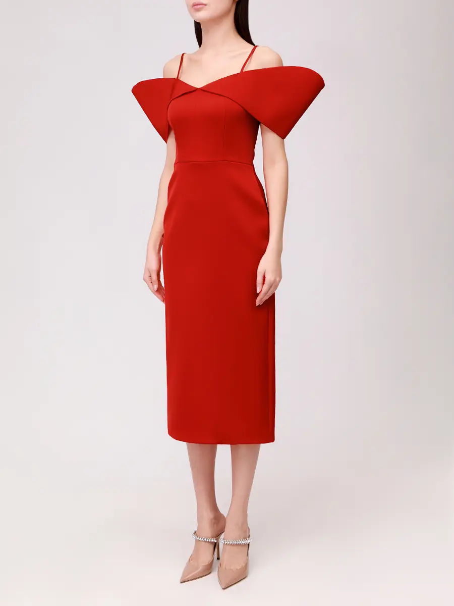 Платье однотонное