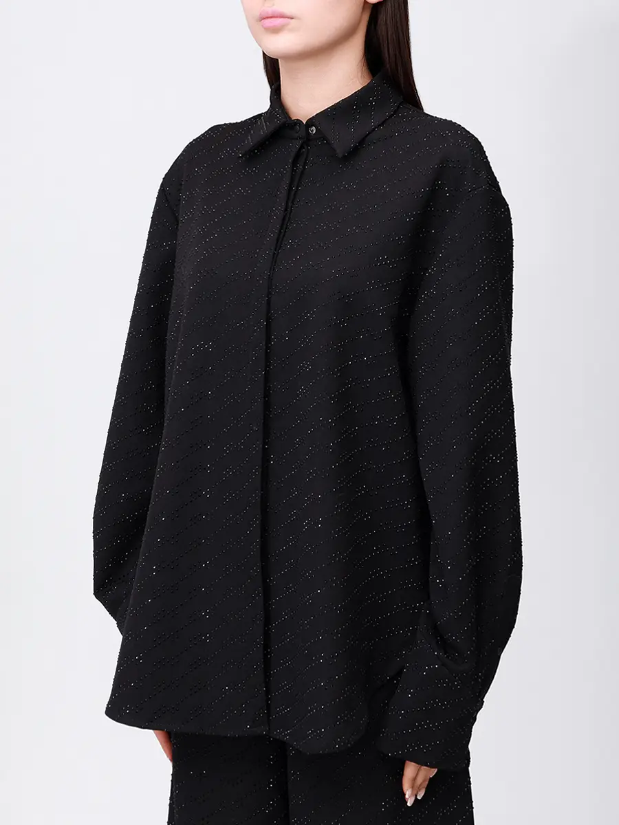 Рубашка со стразами