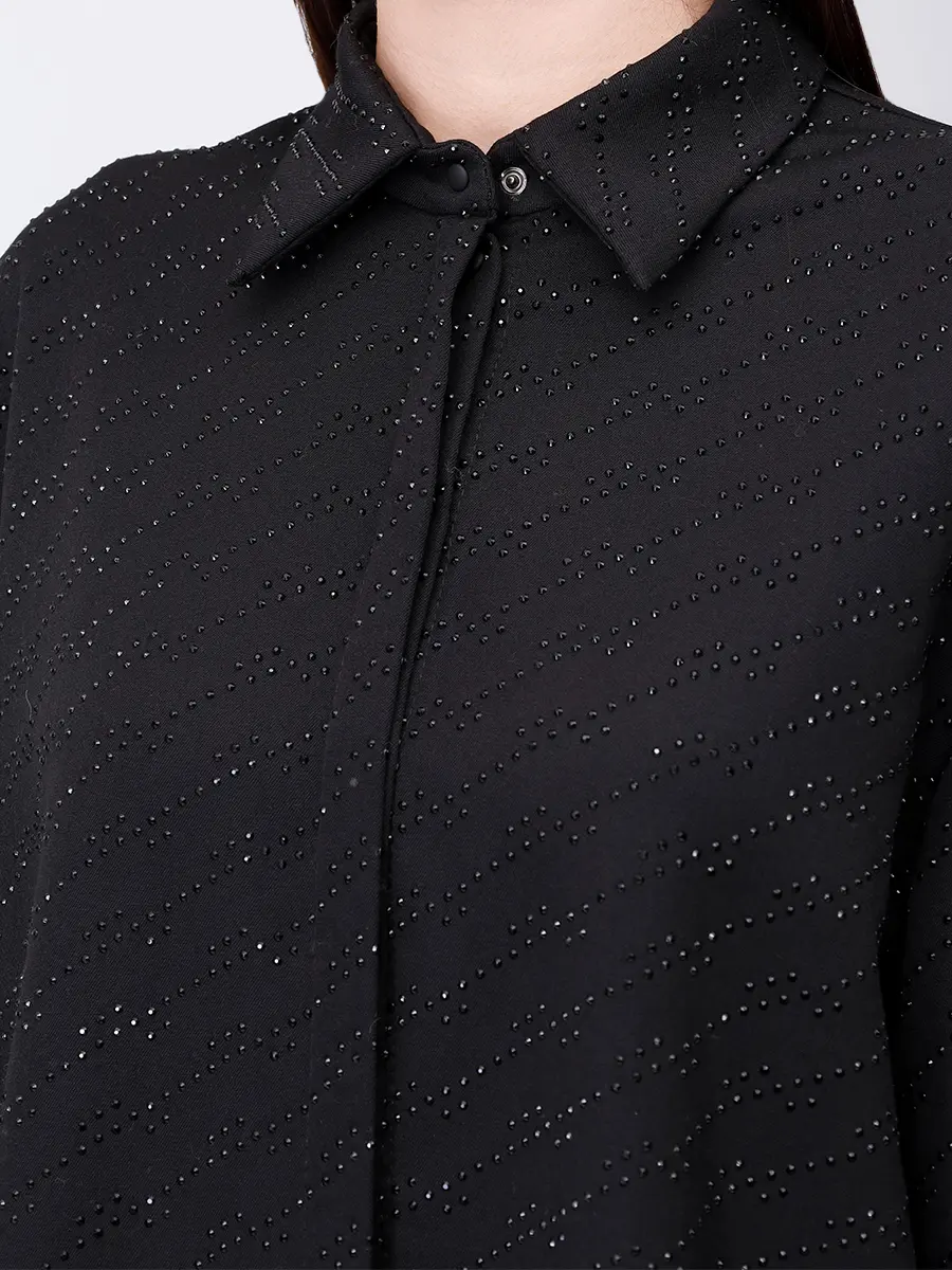 Рубашка со стразами