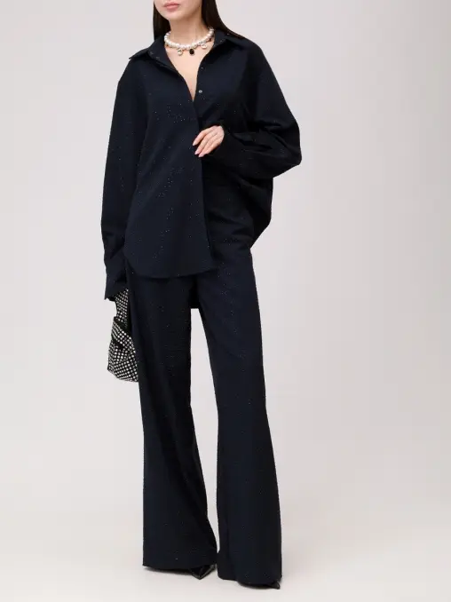 Рубашка со стразами DAVID KOMA