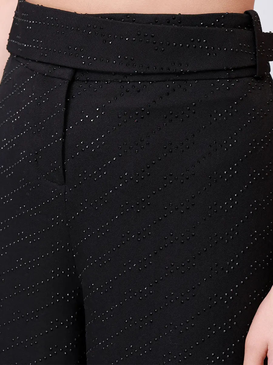Брюки со стразами