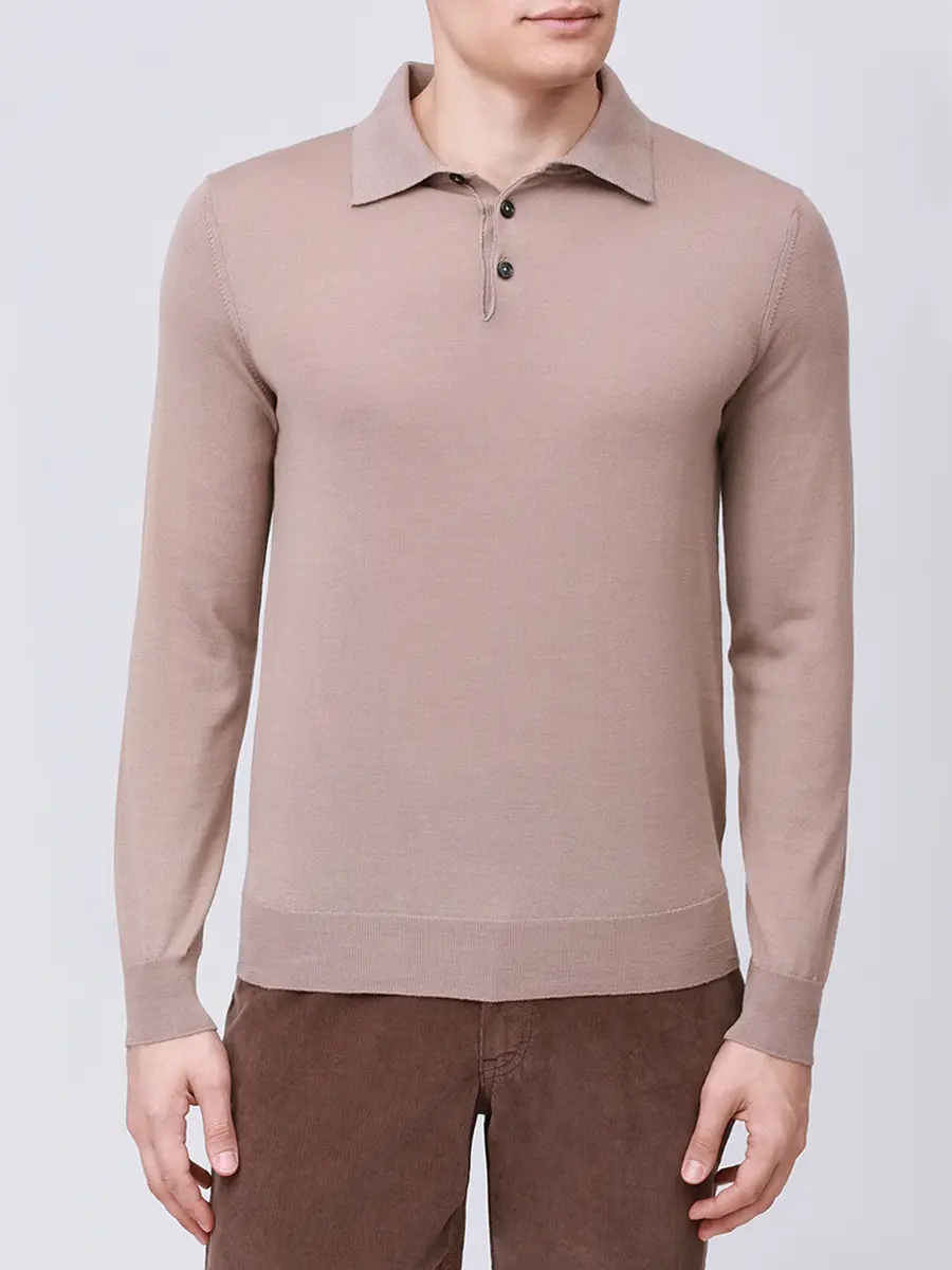 Поло из шерсти и шелка