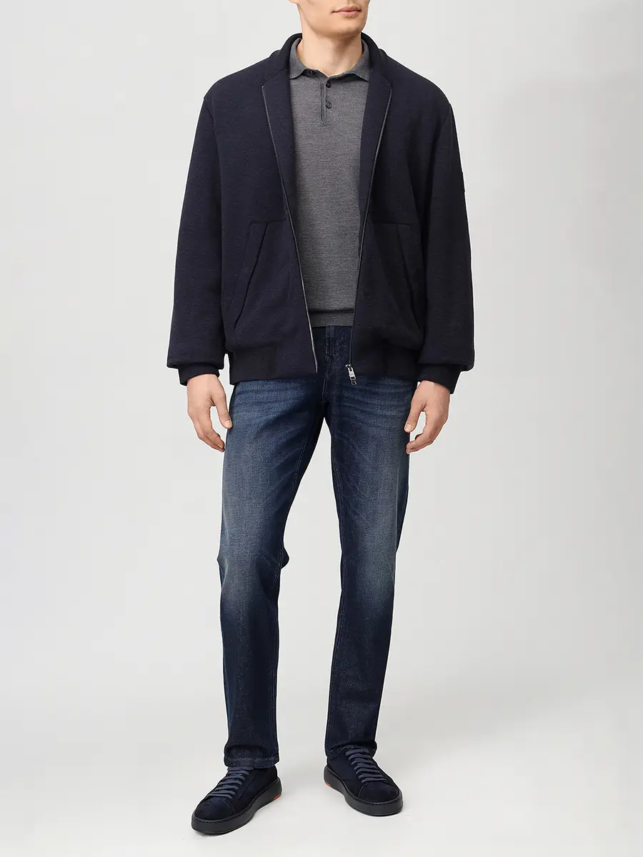 Поло из шерсти и шелка