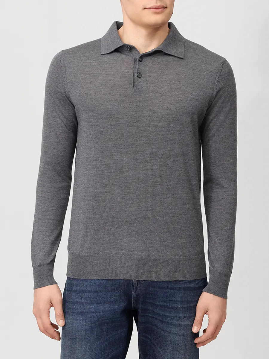 Поло из шерсти и шелка