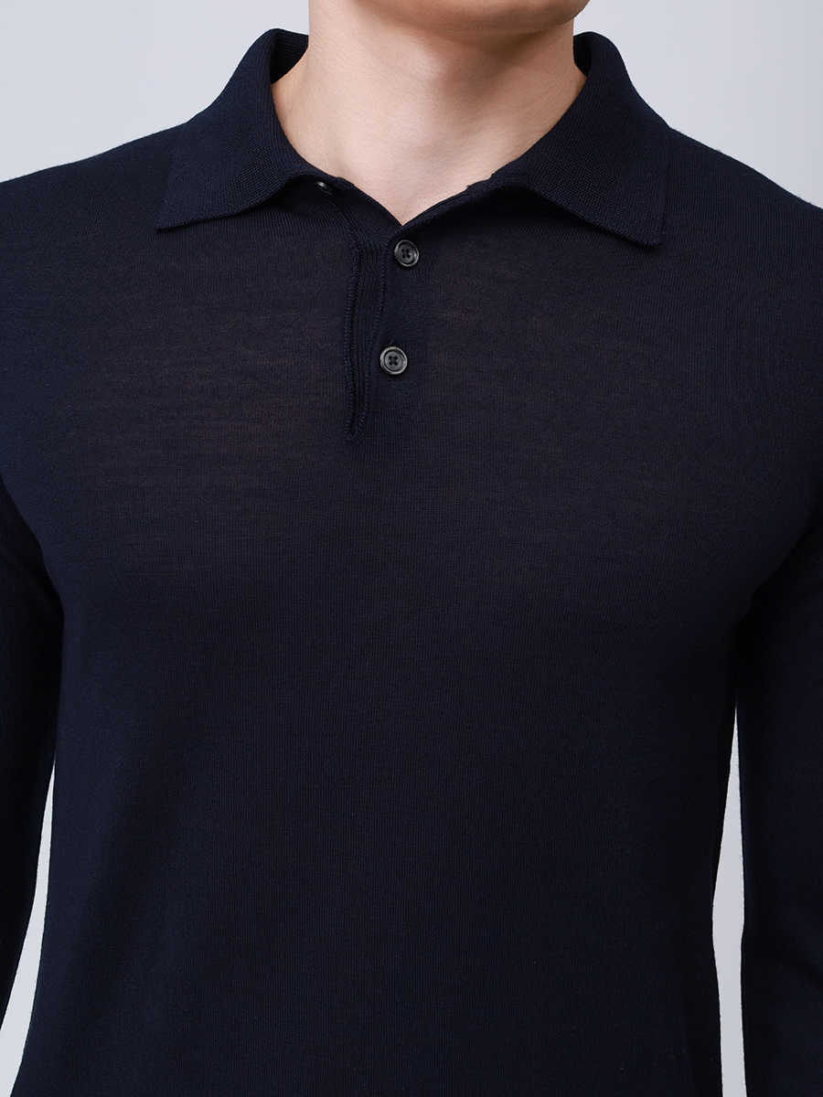 Поло из шерсти и шелка