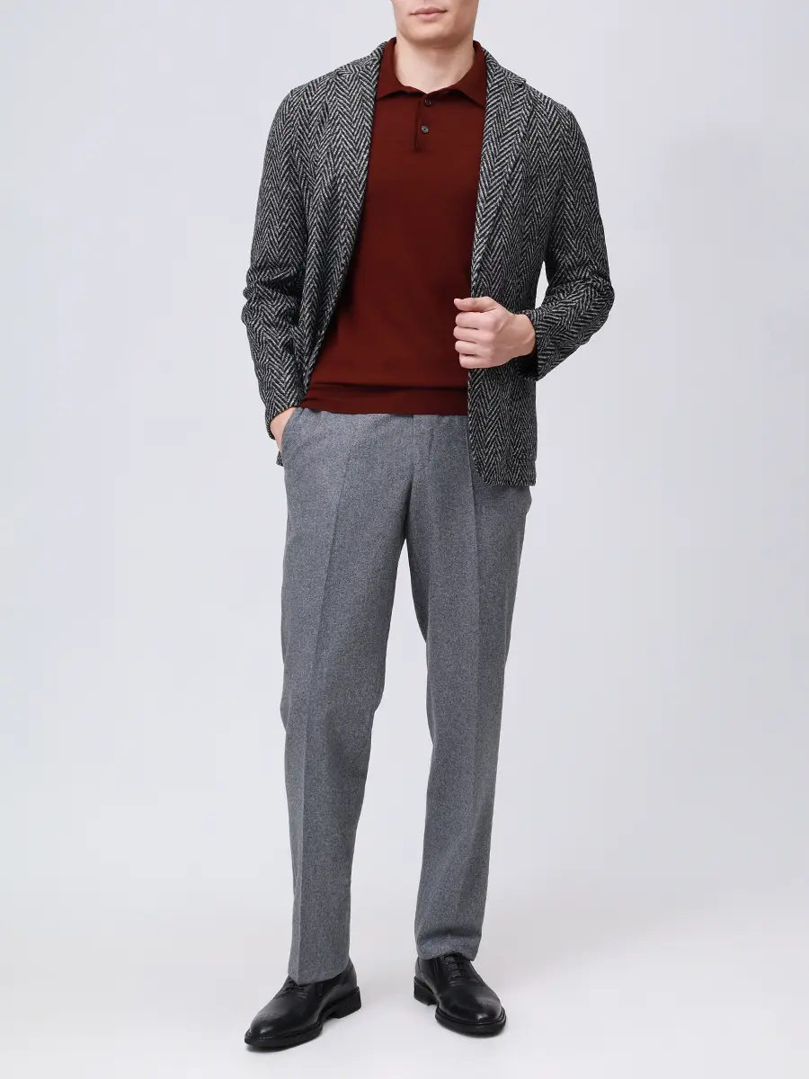 Поло из шерсти и шелка